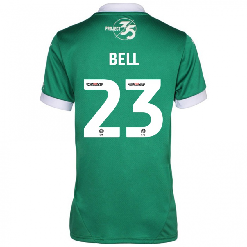 Kinder Katelyn Bell #23 Grün Weiß Heimtrikot Trikot 2024/25 T-Shirt Österreich