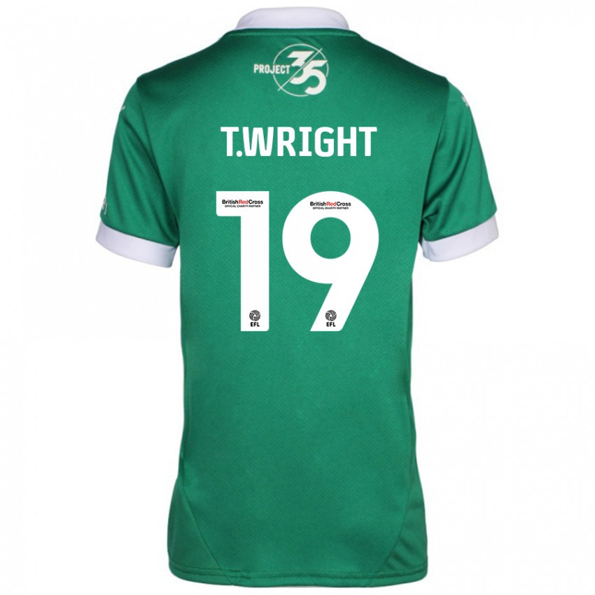 Kinder Tyreik Wright #19 Grün Weiß Heimtrikot Trikot 2024/25 T-Shirt Österreich