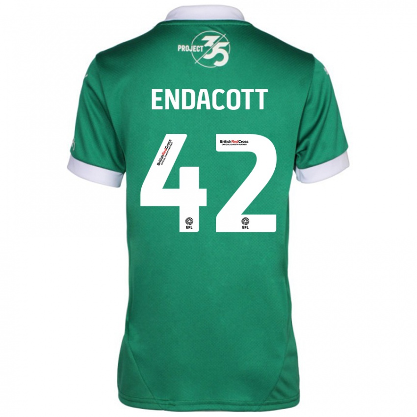 Kinder Jack Endacott #42 Grün Weiß Heimtrikot Trikot 2024/25 T-Shirt Österreich