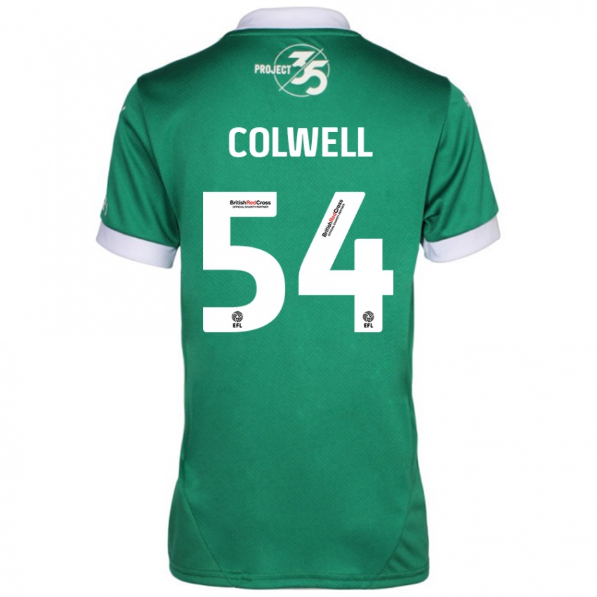 Kinder Lewis Colwell #54 Grün Weiß Heimtrikot Trikot 2024/25 T-Shirt Österreich