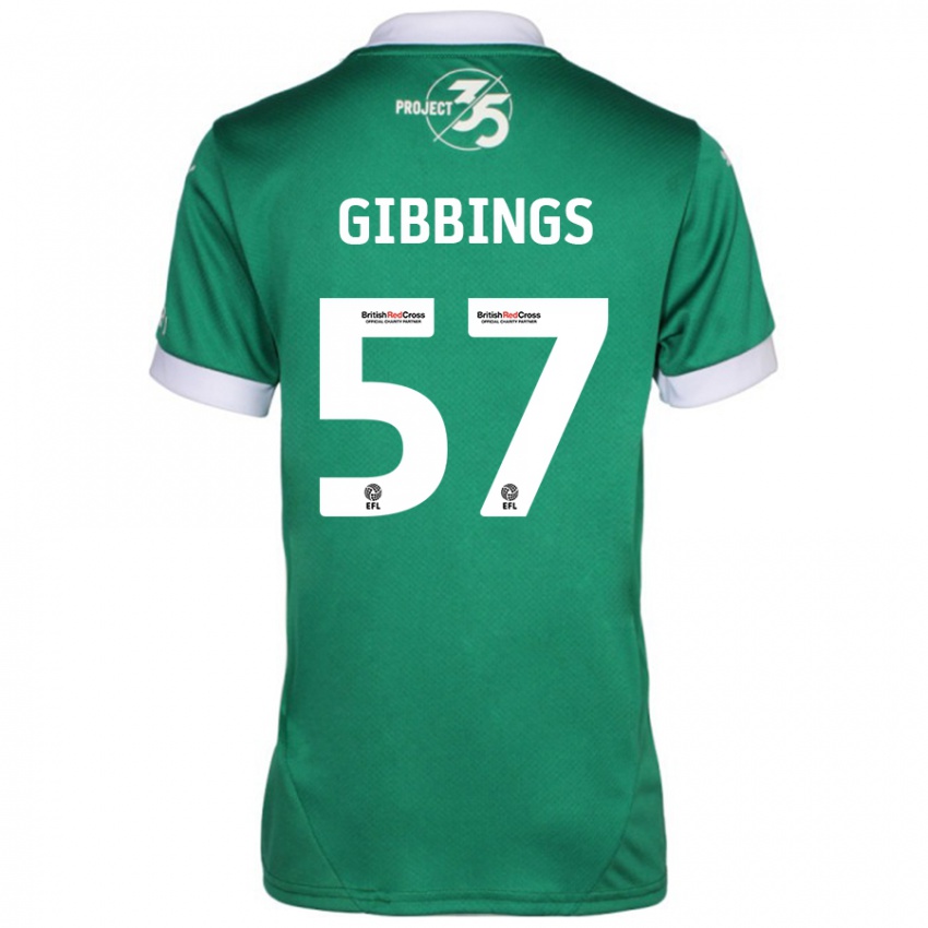 Kinder Cole Gibbings #57 Grün Weiß Heimtrikot Trikot 2024/25 T-Shirt Österreich