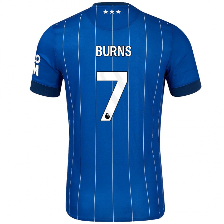 Kinder Wes Burns #7 Marineblau Heimtrikot Trikot 2024/25 T-Shirt Österreich