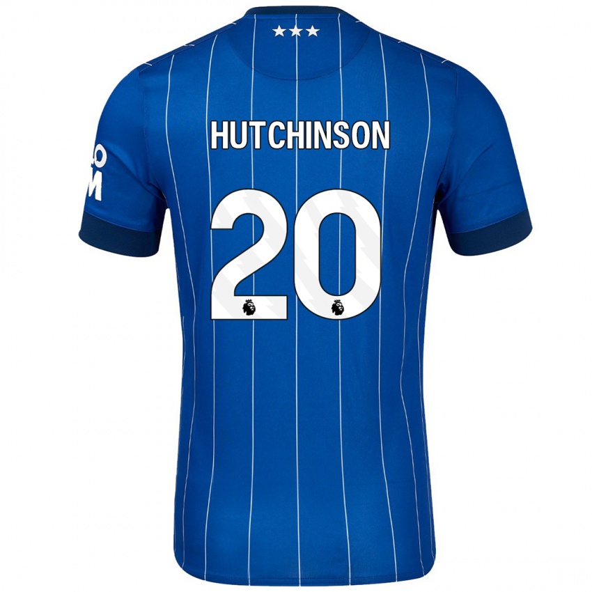 Kinder Omari Hutchinson #20 Marineblau Heimtrikot Trikot 2024/25 T-Shirt Österreich