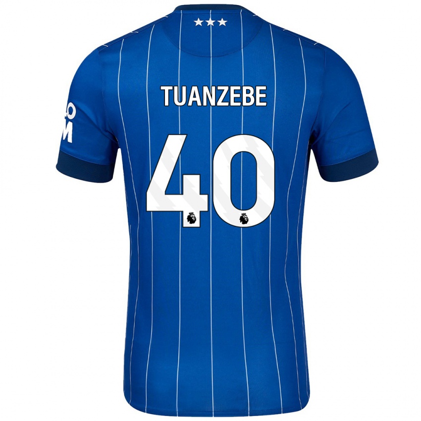 Kinder Axel Tuanzebe #40 Marineblau Heimtrikot Trikot 2024/25 T-Shirt Österreich