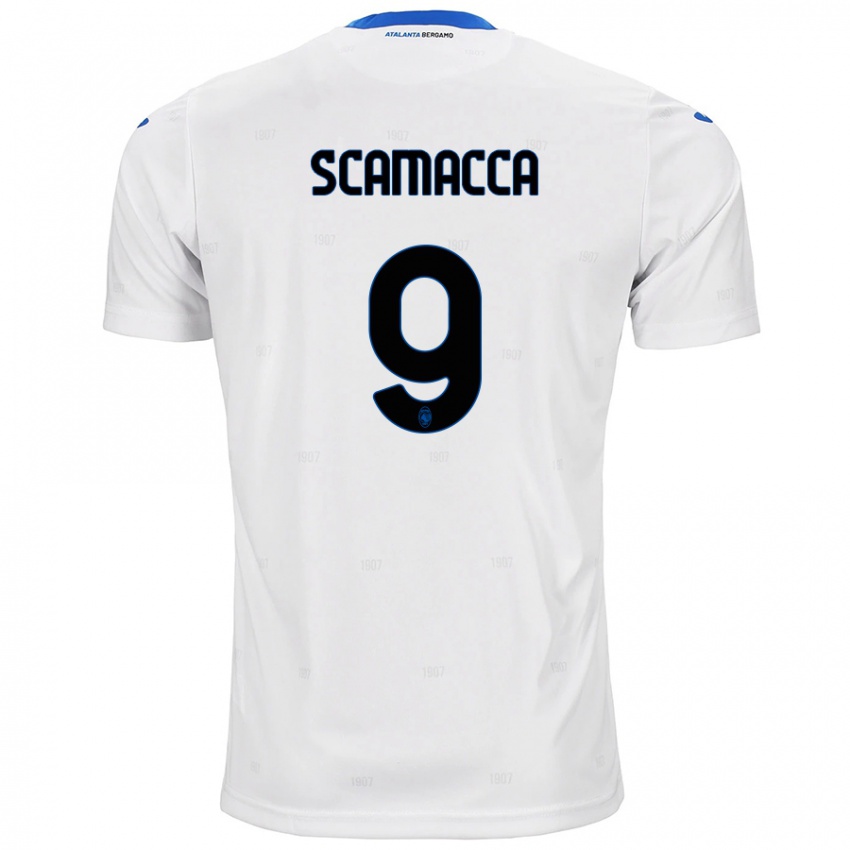 Kinder Gianluca Scamacca #9 Weiß Auswärtstrikot Trikot 2024/25 T-Shirt Österreich