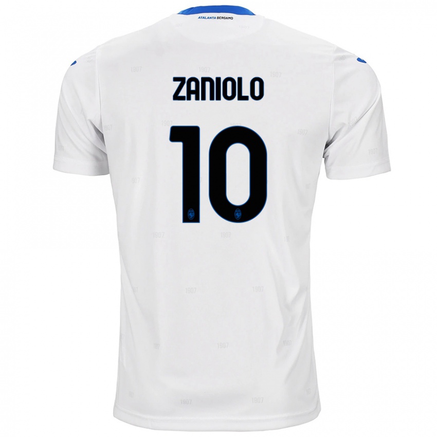 Kinder Nicolo Zaniolo #10 Weiß Auswärtstrikot Trikot 2024/25 T-Shirt Österreich