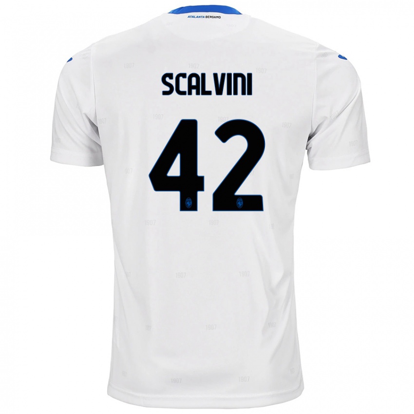 Kinder Giorgio Scalvini #42 Weiß Auswärtstrikot Trikot 2024/25 T-Shirt Österreich