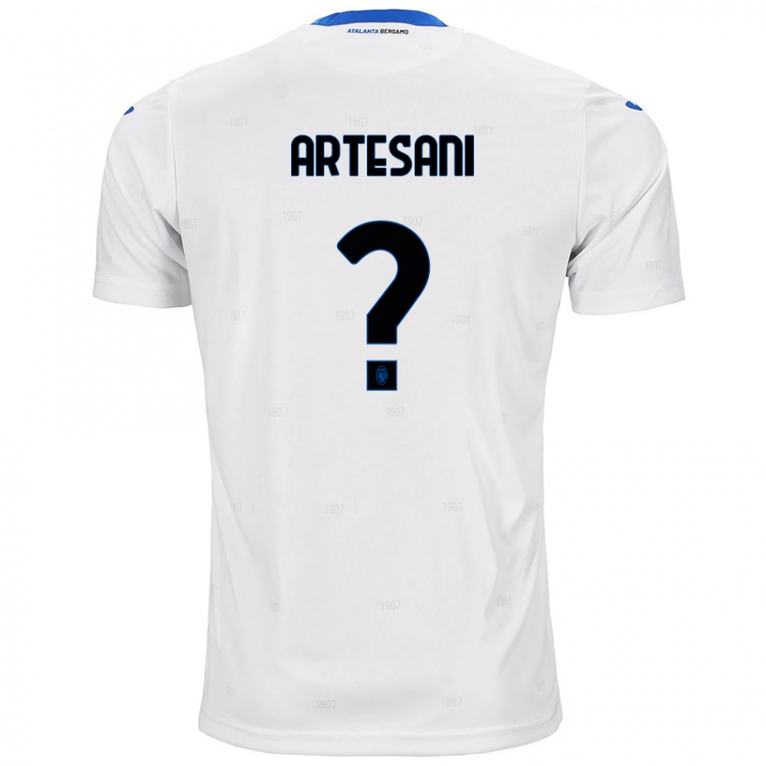 Kinder Nicolò Artesani #0 Weiß Auswärtstrikot Trikot 2024/25 T-Shirt Österreich