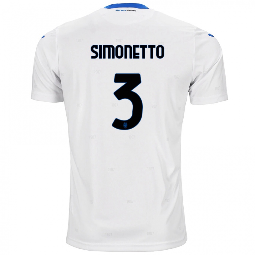 Kinder Federico Simonetto #3 Weiß Auswärtstrikot Trikot 2024/25 T-Shirt Österreich