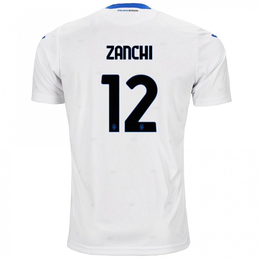 Kinder Edoardo Zanchi #12 Weiß Auswärtstrikot Trikot 2024/25 T-Shirt Österreich