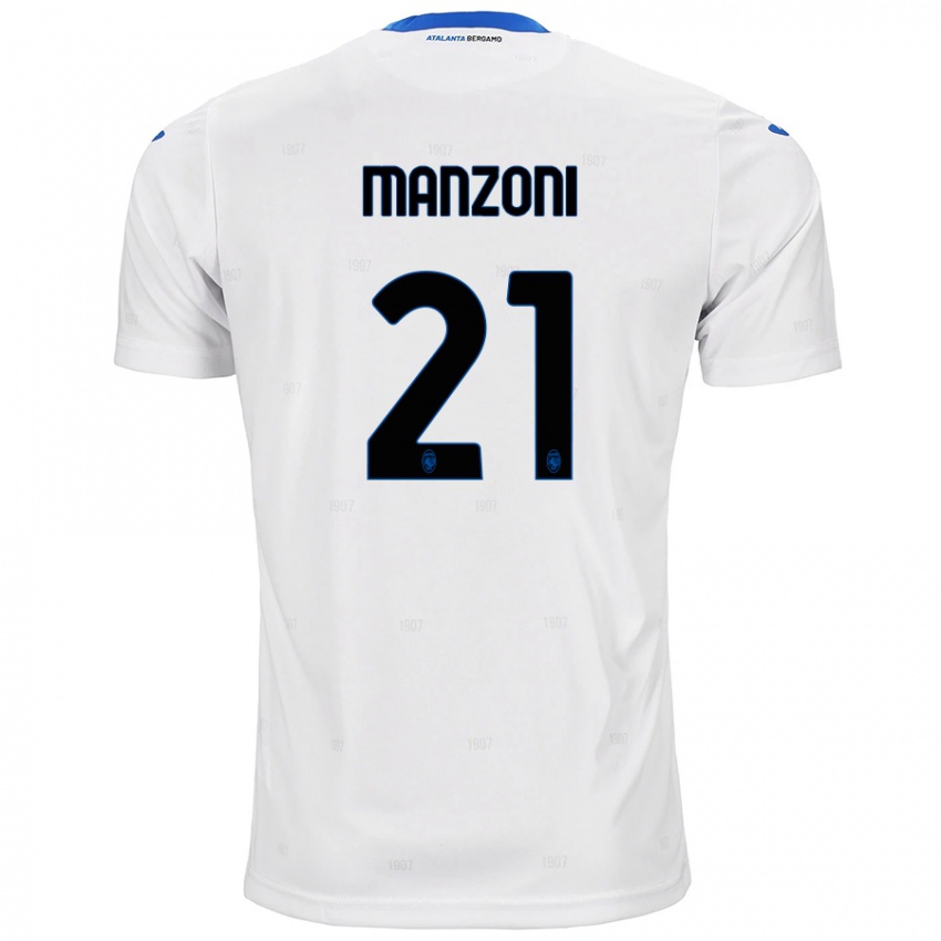 Kinder Alberto Manzoni #21 Weiß Auswärtstrikot Trikot 2024/25 T-Shirt Österreich