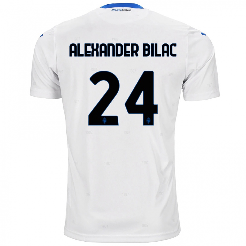 Kinder Max Alexander Bilac #24 Weiß Auswärtstrikot Trikot 2024/25 T-Shirt Österreich