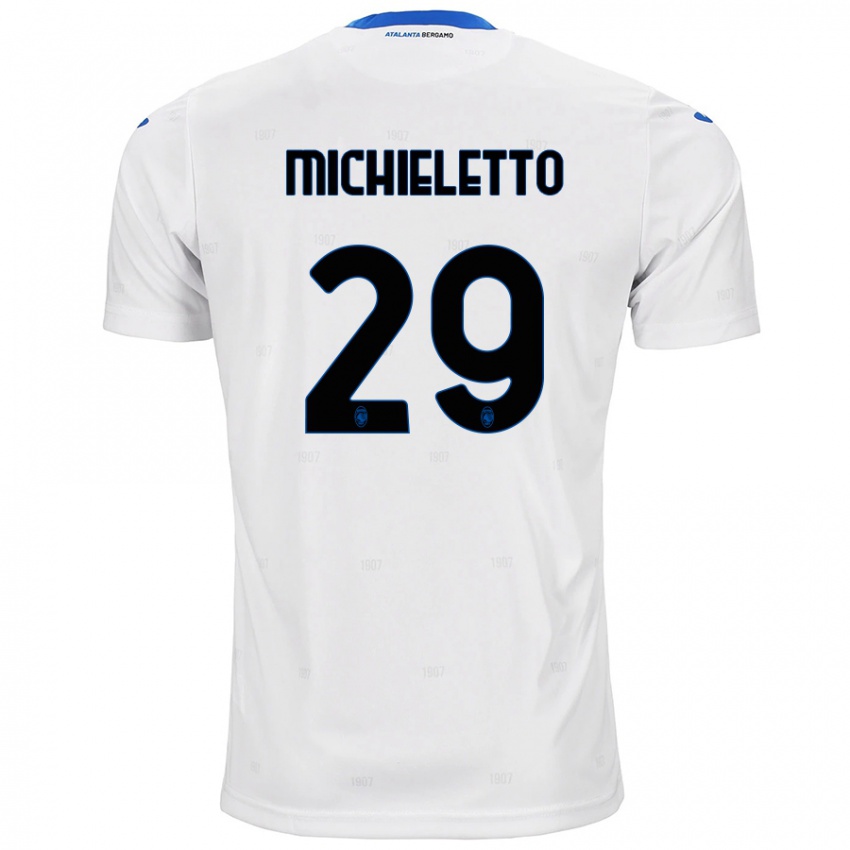 Kinder Andrea Michieletto #29 Weiß Auswärtstrikot Trikot 2024/25 T-Shirt Österreich