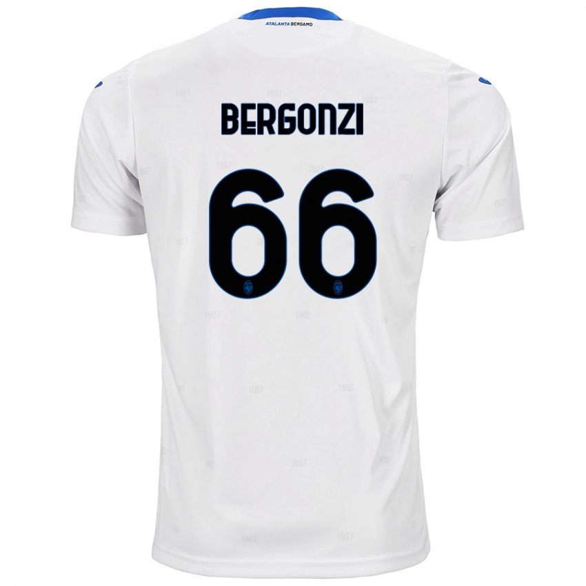 Kinder Federico Bergonzi #66 Weiß Auswärtstrikot Trikot 2024/25 T-Shirt Österreich