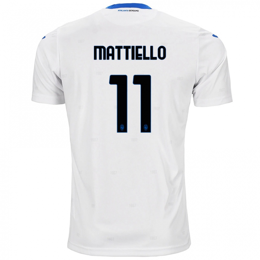 Kinder Federico Mattiello #11 Weiß Auswärtstrikot Trikot 2024/25 T-Shirt Österreich