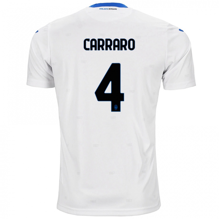 Kinder Marco Carraro #4 Weiß Auswärtstrikot Trikot 2024/25 T-Shirt Österreich