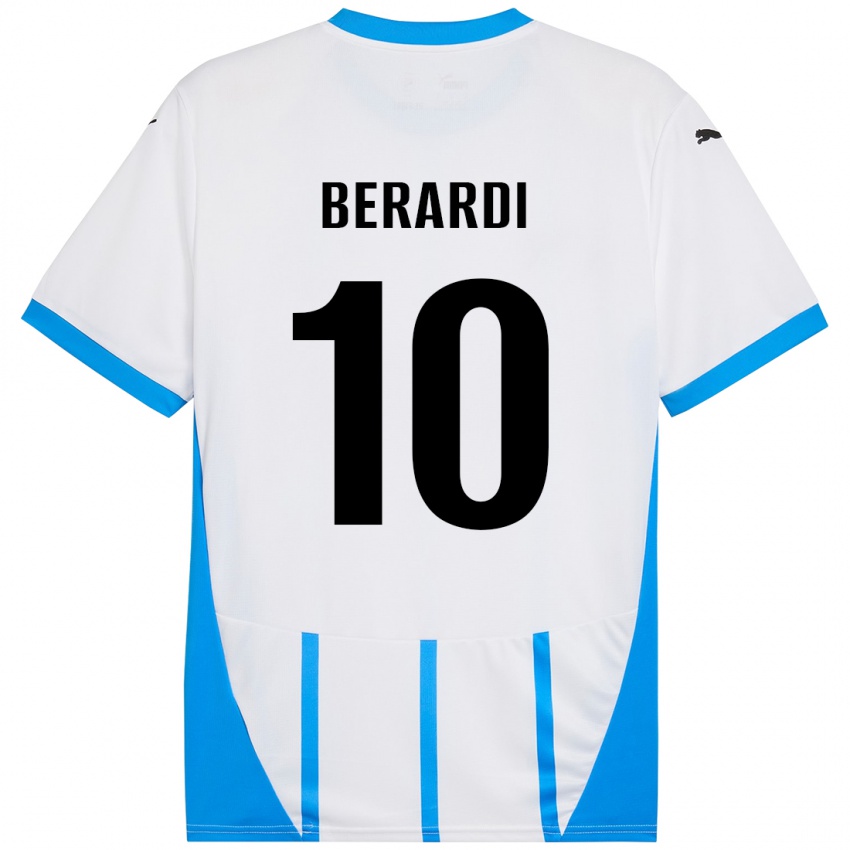 Kinder Domenico Berardi #10 Weiß Blau Auswärtstrikot Trikot 2024/25 T-Shirt Österreich