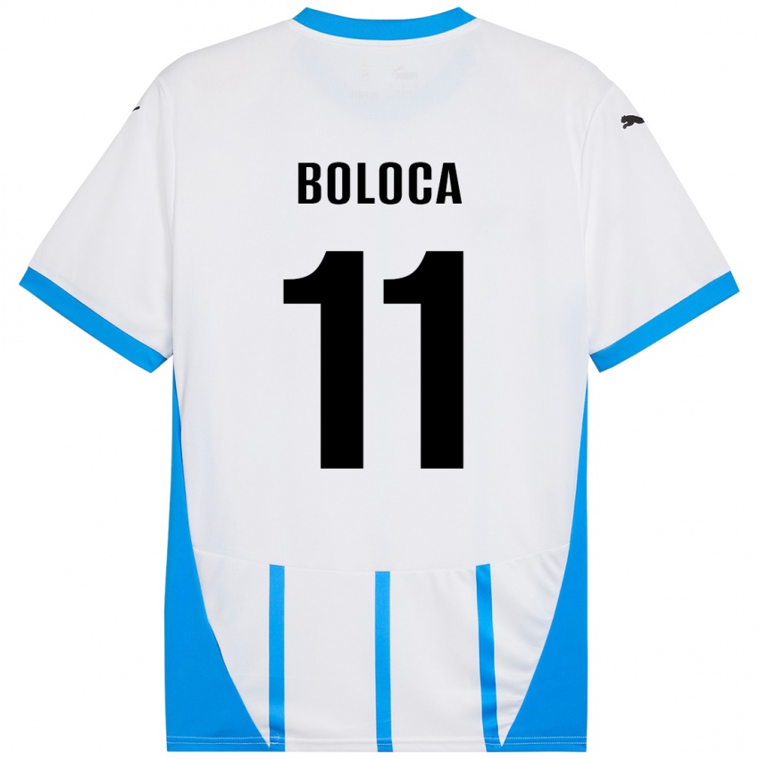 Kinder Daniel Boloca #11 Weiß Blau Auswärtstrikot Trikot 2024/25 T-Shirt Österreich