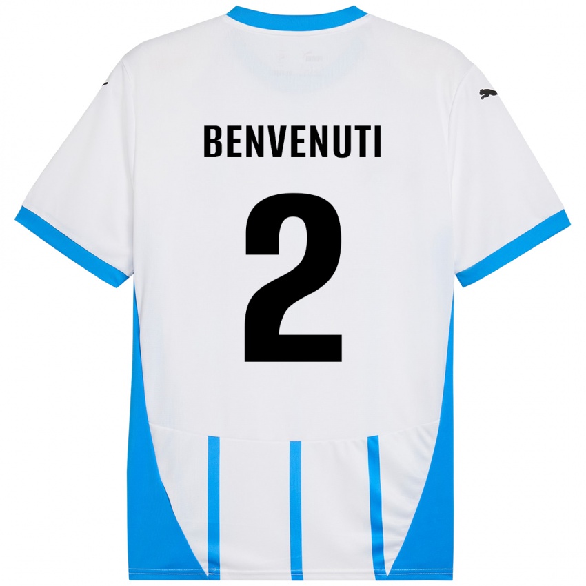 Kinder Giacomo Benvenuti #2 Weiß Blau Auswärtstrikot Trikot 2024/25 T-Shirt Österreich