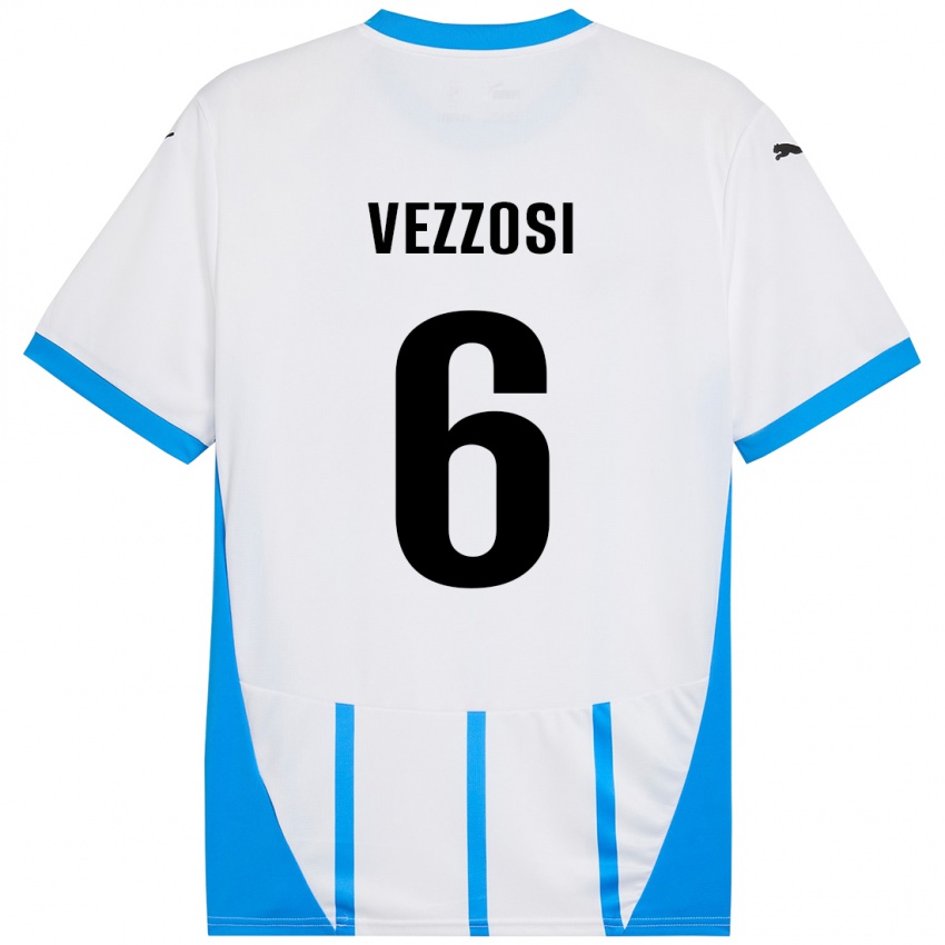 Kinder Giorgio Vezzosi #6 Weiß Blau Auswärtstrikot Trikot 2024/25 T-Shirt Österreich