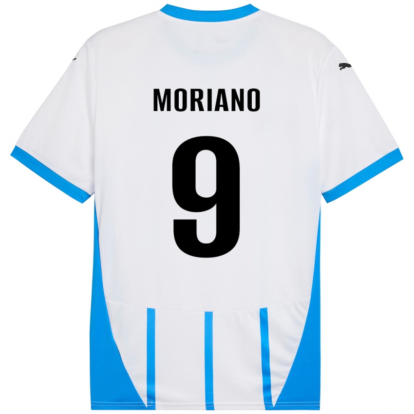 Kinder Andrea Moriano #9 Weiß Blau Auswärtstrikot Trikot 2024/25 T-Shirt Österreich