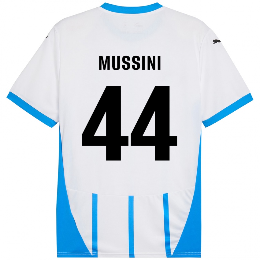 Kinder Andrea Mussini #44 Weiß Blau Auswärtstrikot Trikot 2024/25 T-Shirt Österreich