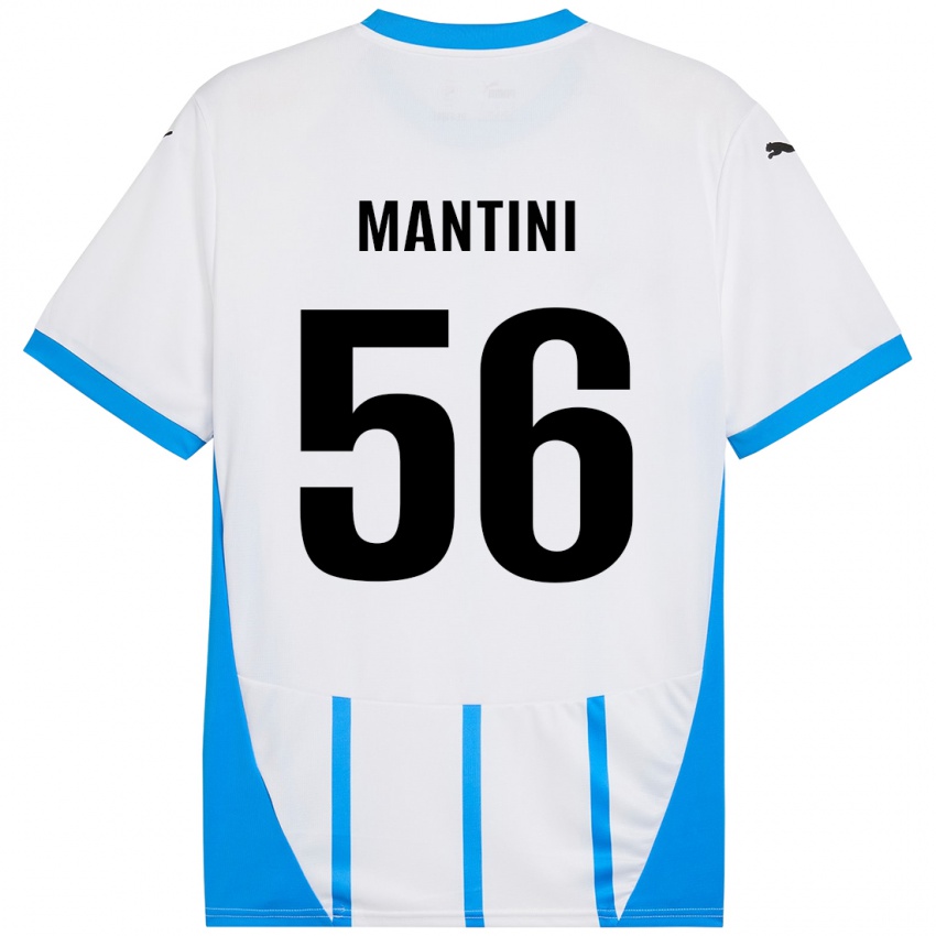 Kinder Raffaele Mantini #56 Weiß Blau Auswärtstrikot Trikot 2024/25 T-Shirt Österreich