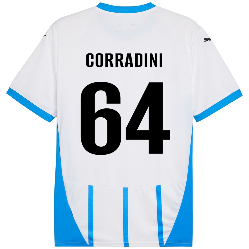 Kinder Francesco Corradini #64 Weiß Blau Auswärtstrikot Trikot 2024/25 T-Shirt Österreich