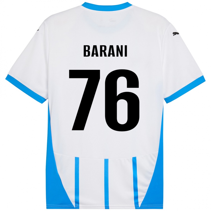 Kinder Luca Barani #76 Weiß Blau Auswärtstrikot Trikot 2024/25 T-Shirt Österreich