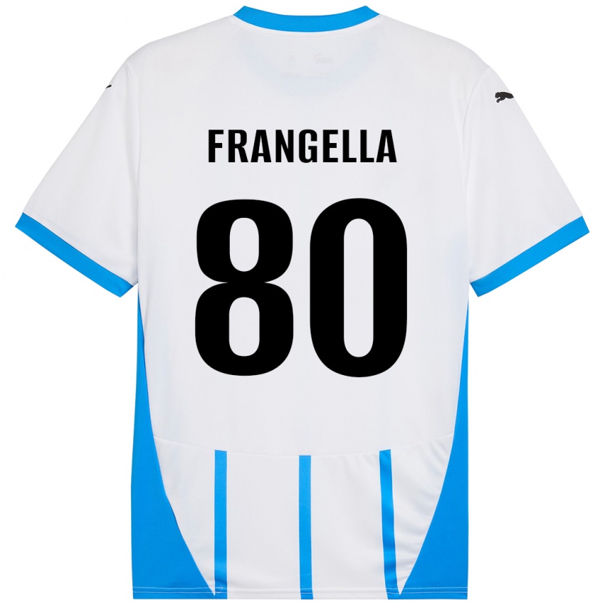 Kinder Christian Frangella #80 Weiß Blau Auswärtstrikot Trikot 2024/25 T-Shirt Österreich