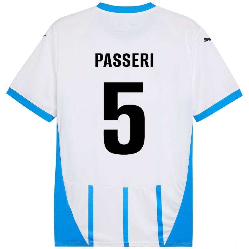 Kinder Angela Passeri #5 Weiß Blau Auswärtstrikot Trikot 2024/25 T-Shirt Österreich