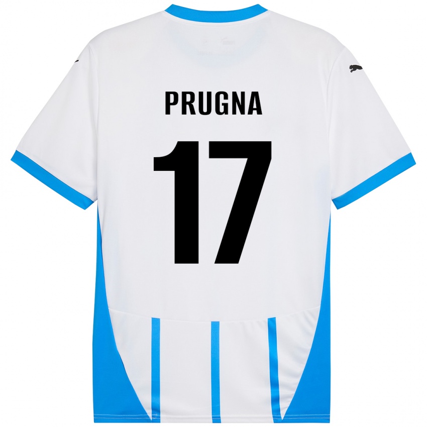 Kinder Cecilia Prugna #17 Weiß Blau Auswärtstrikot Trikot 2024/25 T-Shirt Österreich