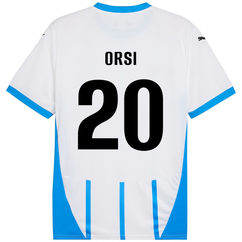 Kinder Benedetta Orsi #20 Weiß Blau Auswärtstrikot Trikot 2024/25 T-Shirt Österreich