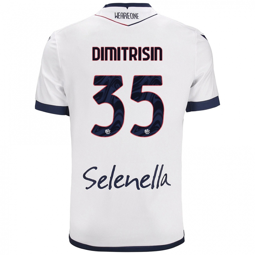 Kinder Danila Dimitrișin #35 Weiß Königsblau Auswärtstrikot Trikot 2024/25 T-Shirt Österreich