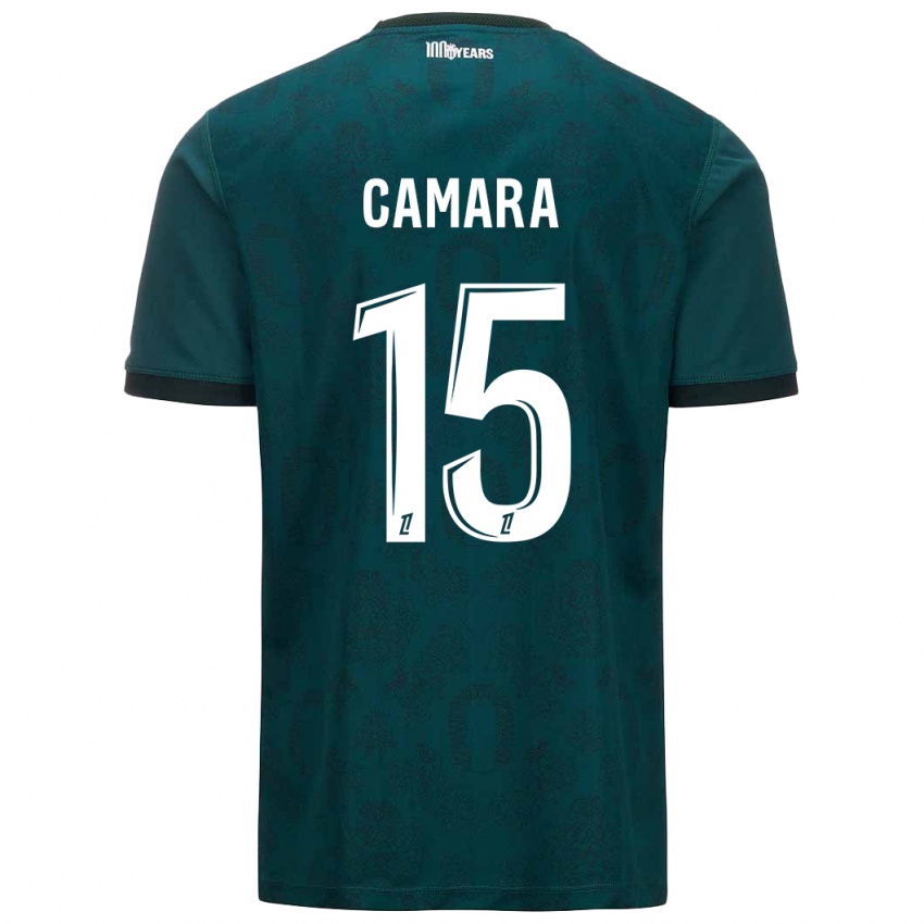 Kinder Lamine Camara #15 Dunkelgrün Auswärtstrikot Trikot 2024/25 T-Shirt Österreich