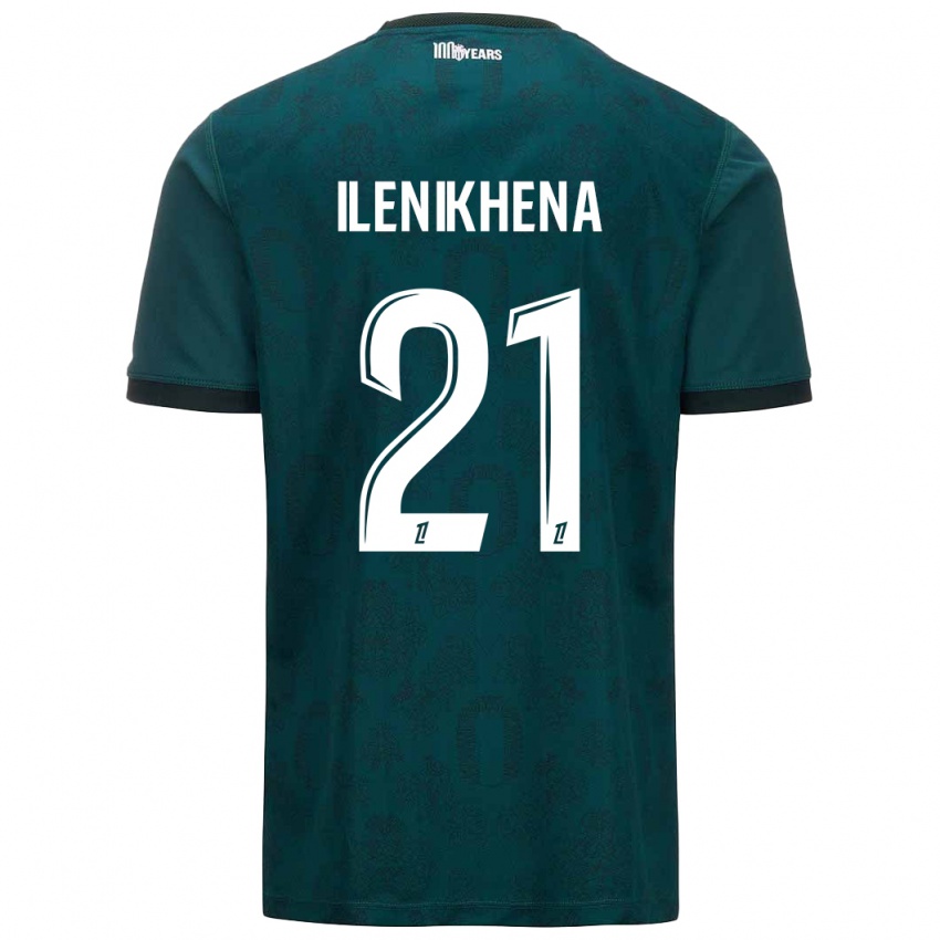 Kinder George Ilenikhena #21 Dunkelgrün Auswärtstrikot Trikot 2024/25 T-Shirt Österreich