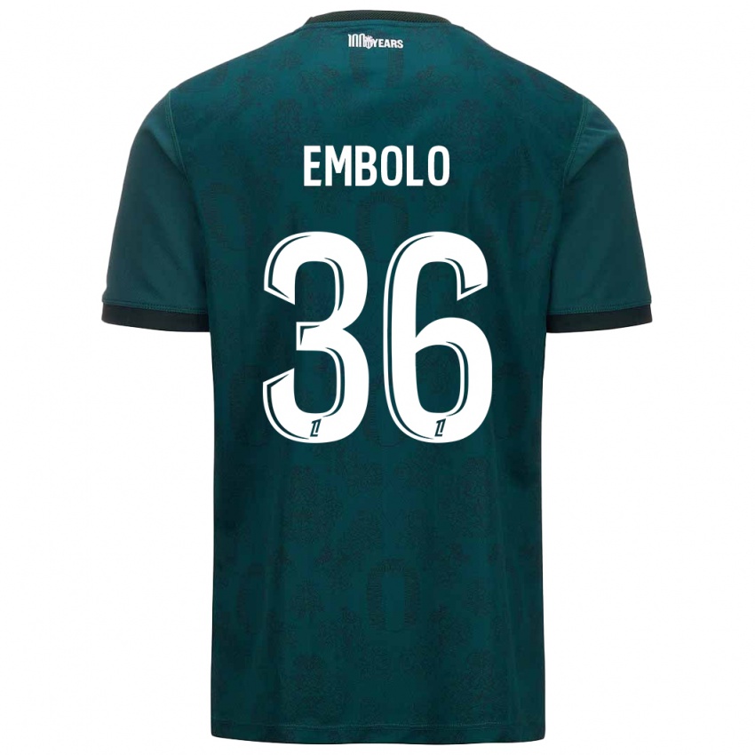 Kinder Breel Embolo #36 Dunkelgrün Auswärtstrikot Trikot 2024/25 T-Shirt Österreich