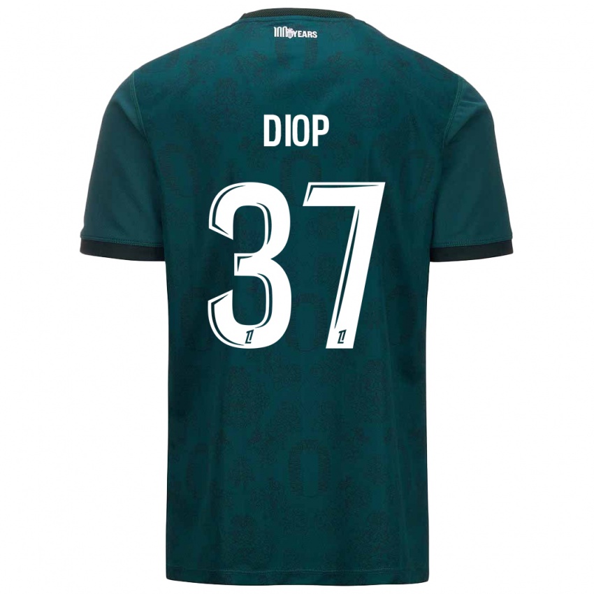 Kinder Edan Diop #37 Dunkelgrün Auswärtstrikot Trikot 2024/25 T-Shirt Österreich