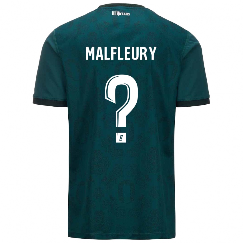 Kinder Geoffrey Malfleury #0 Dunkelgrün Auswärtstrikot Trikot 2024/25 T-Shirt Österreich