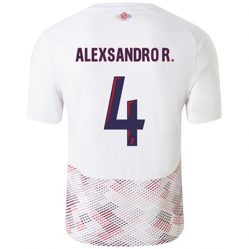 Kinder Alexsandro #4 Weiß Königsblau Auswärtstrikot Trikot 2024/25 T-Shirt Österreich