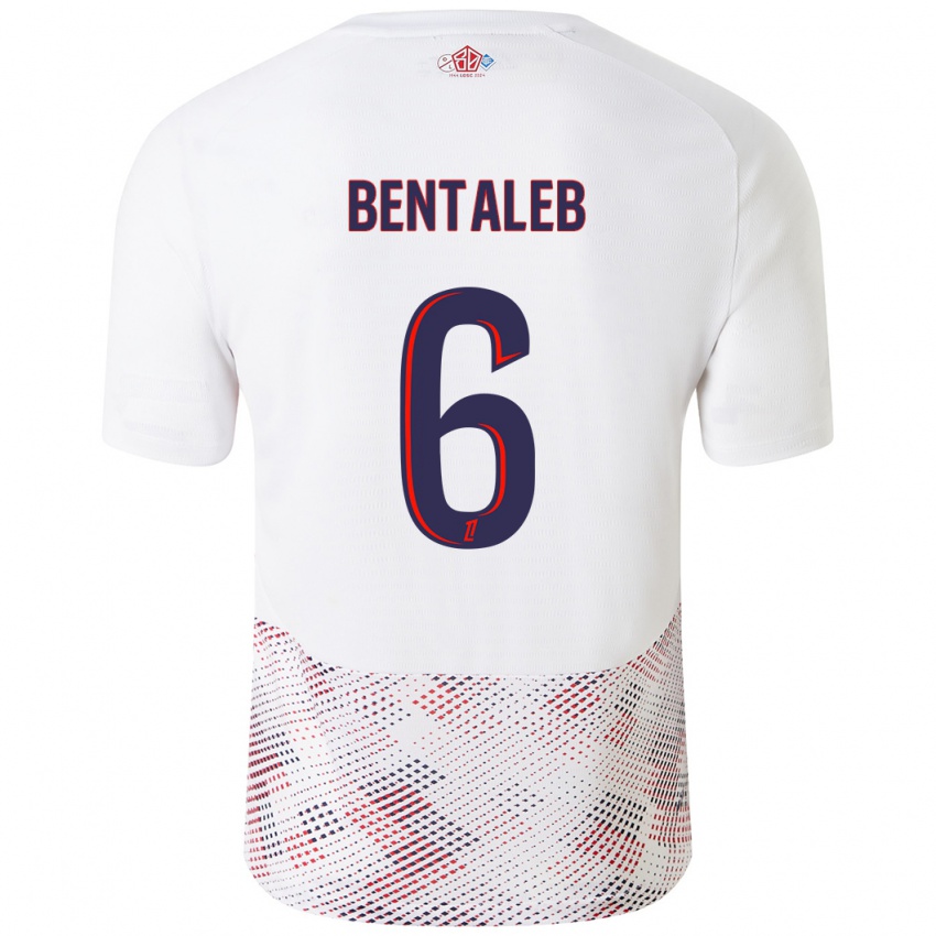 Kinder Nabil Bentaleb #6 Weiß Königsblau Auswärtstrikot Trikot 2024/25 T-Shirt Österreich