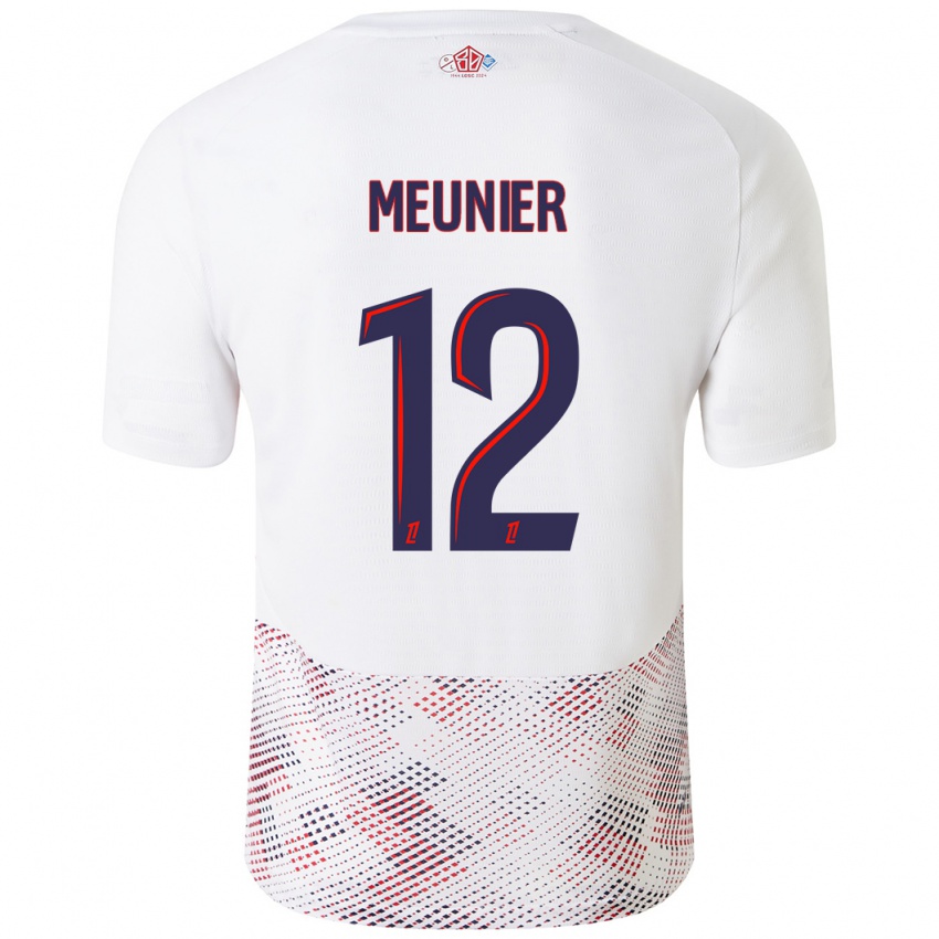 Kinder Thomas Meunier #12 Weiß Königsblau Auswärtstrikot Trikot 2024/25 T-Shirt Österreich