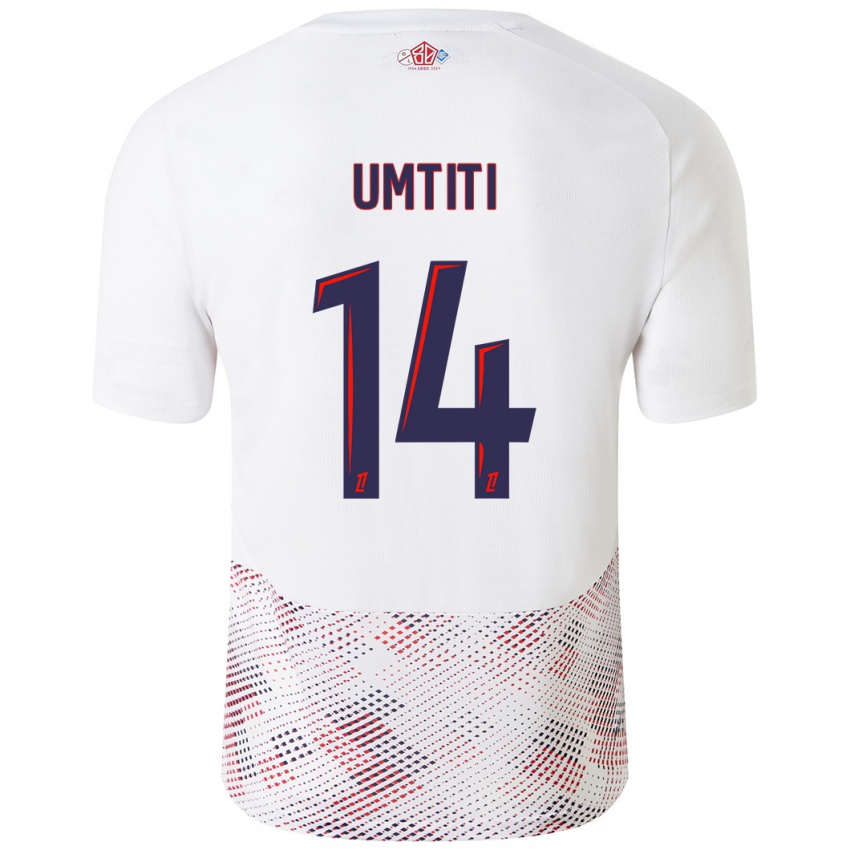 Kinder Samuel Umtiti #14 Weiß Königsblau Auswärtstrikot Trikot 2024/25 T-Shirt Österreich