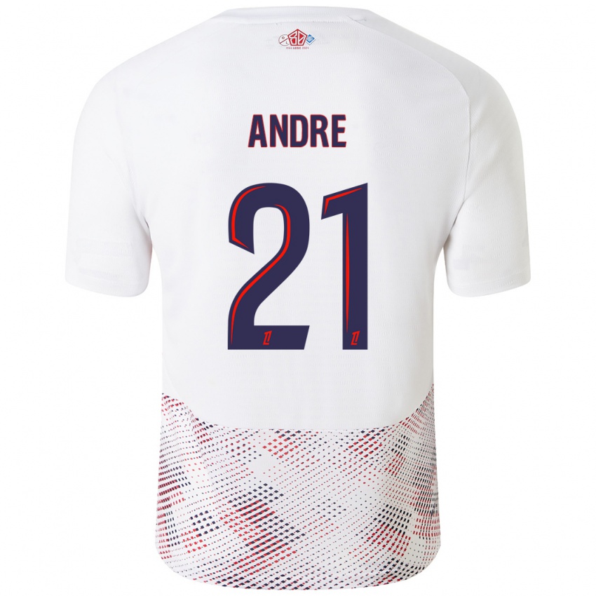 Kinder Benjamin André #21 Weiß Königsblau Auswärtstrikot Trikot 2024/25 T-Shirt Österreich