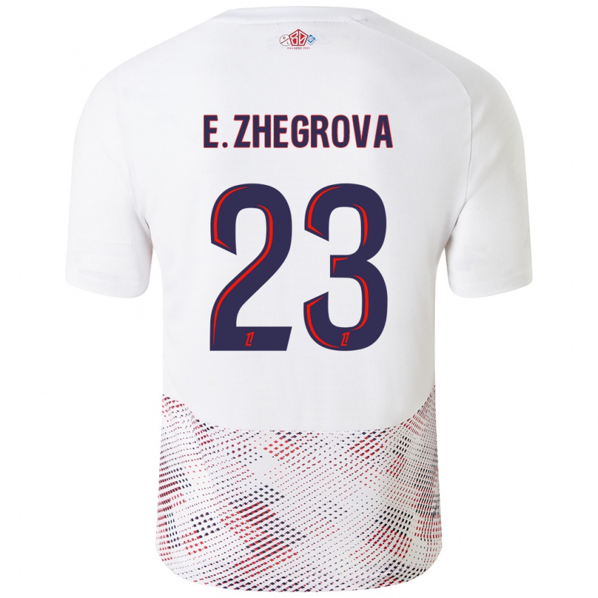 Kinder Edon Zhegrova #23 Weiß Königsblau Auswärtstrikot Trikot 2024/25 T-Shirt Österreich