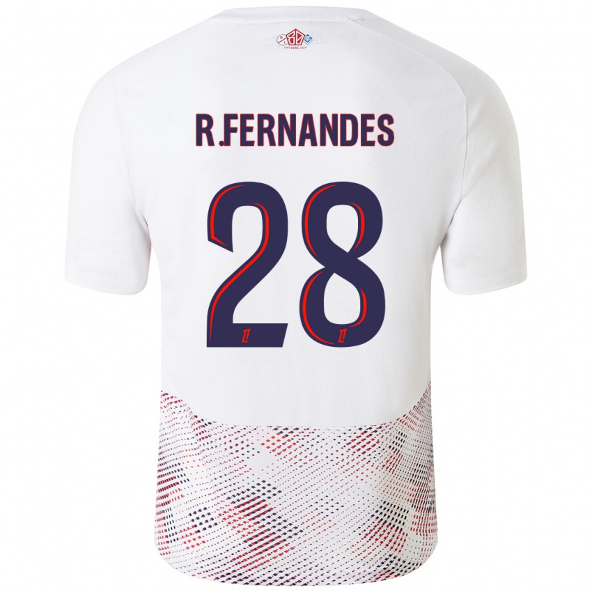 Kinder Rafael Fernandes #28 Weiß Königsblau Auswärtstrikot Trikot 2024/25 T-Shirt Österreich