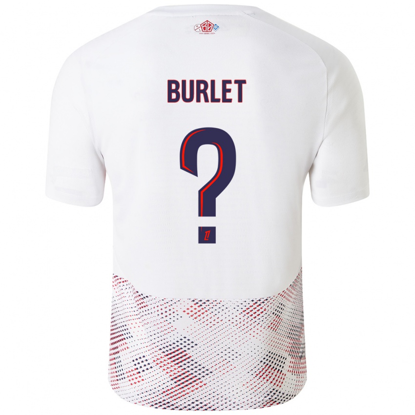 Kinder Vincent Burlet #0 Weiß Königsblau Auswärtstrikot Trikot 2024/25 T-Shirt Österreich