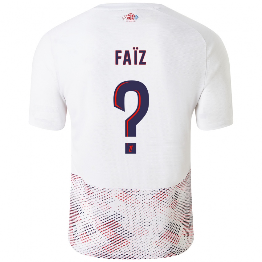 Kinder Adame Faïz #0 Weiß Königsblau Auswärtstrikot Trikot 2024/25 T-Shirt Österreich