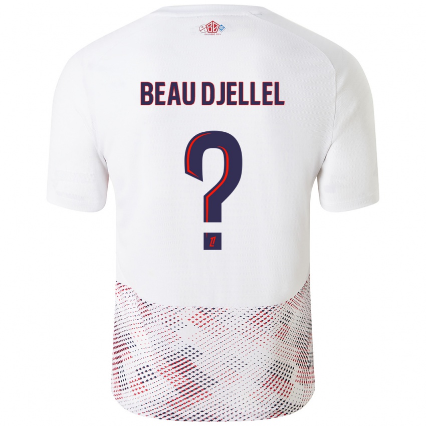 Kinder Yanis Beau Djellel #0 Weiß Königsblau Auswärtstrikot Trikot 2024/25 T-Shirt Österreich