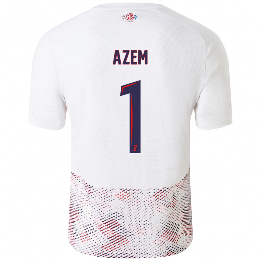 Kinder Floriane Azem #1 Weiß Königsblau Auswärtstrikot Trikot 2024/25 T-Shirt Österreich